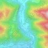 Topografisk kort Avegno, højde, terræn