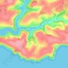 Topografisk kort Noss Mayo, højde, terræn
