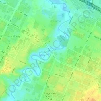 Topografisk kort Jembatan EJIP - MM2100, højde, terræn