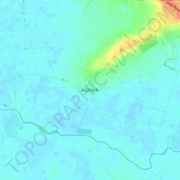 Topografisk kort Aldreth, højde, terræn