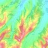 Topografisk kort Tavasca, højde, terræn