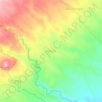 Topografisk kort Anrihua, højde, terræn