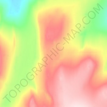 Topografisk kort Jyske Ås, højde, terræn