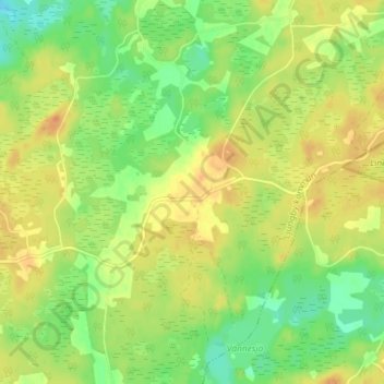 Topografisk kort Gashult, højde, terræn