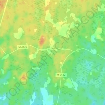 Topografisk kort Kräbbleboda, højde, terræn