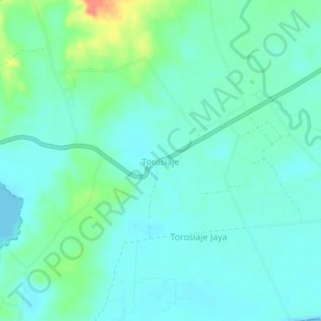 Topografisk kort Torosiaje, højde, terræn