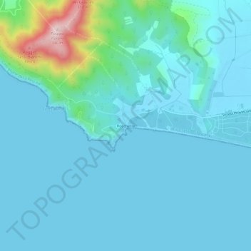 Topografisk kort Rocchette, højde, terræn