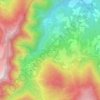 Topografisk kort Cà Tonelli, højde, terræn