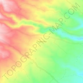 Topografisk kort Tamaona, højde, terræn