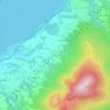 Topografisk kort Muceno, højde, terræn