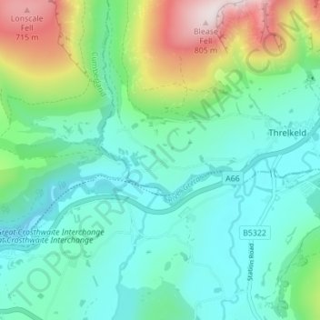Topografisk kort Wescoe, højde, terræn