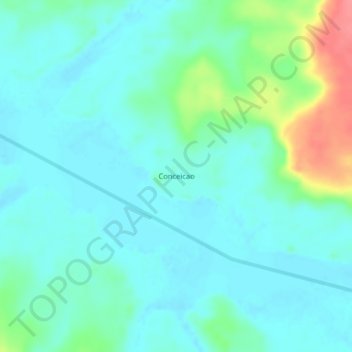 Topografisk kort Conceicao, højde, terræn