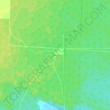 Topografisk kort La Blanca, højde, terræn