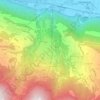 Topografisk kort Unterbäch VS, højde, terræn