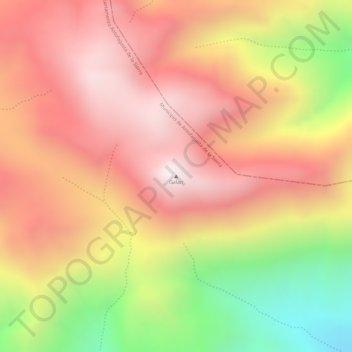 Topografisk kort Galan, højde, terræn