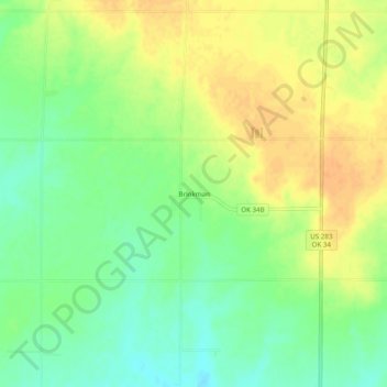 Topografisk kort Brinkman, højde, terræn