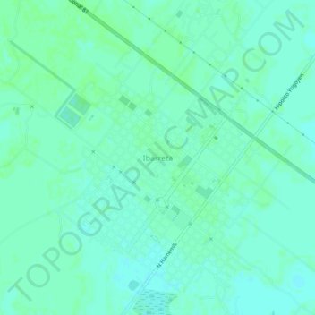 Topografisk kort Ibarreta, højde, terræn