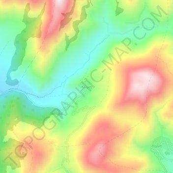 Topografisk kort Komi, højde, terræn