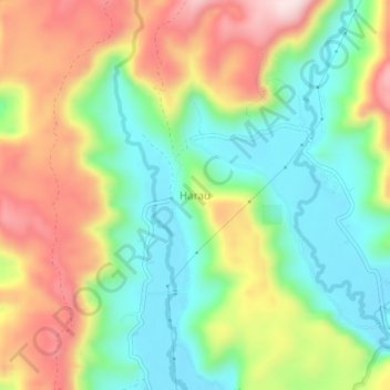 Topografisk kort Harau, højde, terræn