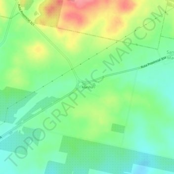 Topografisk kort Mariño, højde, terræn