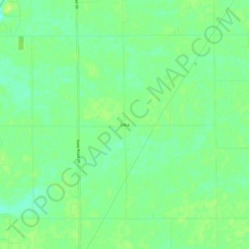 Topografisk kort Sitka, højde, terræn