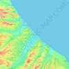 Topografisk kort Pescara, højde, terræn