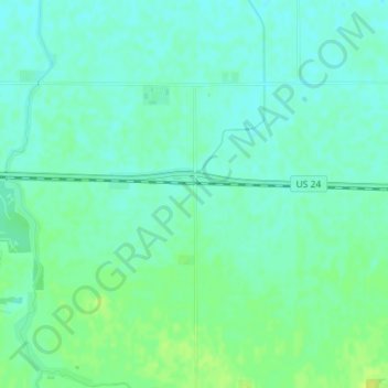 Topografisk kort Perkins, højde, terræn