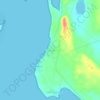 Topografisk kort Namar, højde, terræn