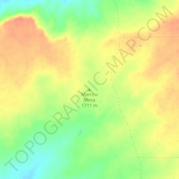 Topografisk kort Marcou Mesa, højde, terræn
