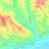 Topografisk kort Valentino, højde, terræn