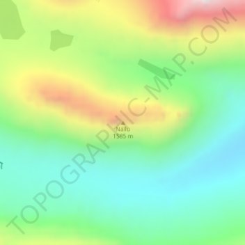 Topografisk kort Nállu, højde, terræn