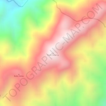 Topografisk kort Buttu Neosing, højde, terræn