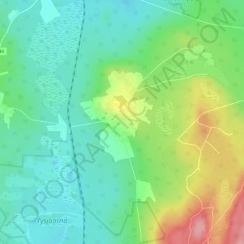 Topografisk kort Kännåsen, højde, terræn