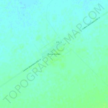 Topografisk kort Blanca Grande, højde, terræn