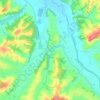 Topografisk kort La Sterza, højde, terræn
