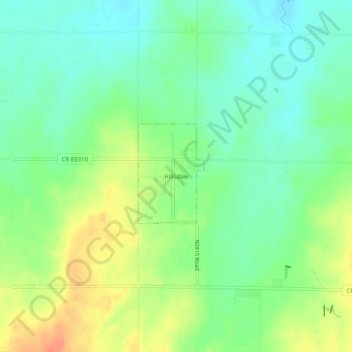 Topografisk kort Hillsdale, højde, terræn