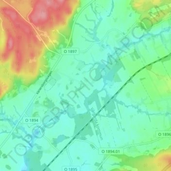 Topografisk kort Säveljung, højde, terræn