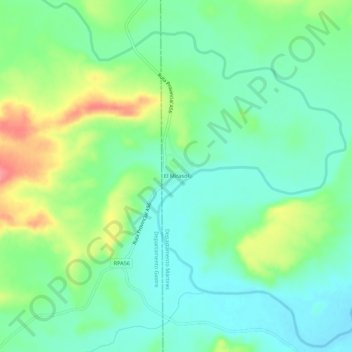 Topografisk kort El Mirasol, højde, terræn