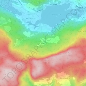 Topografisk kort Dobein, højde, terræn
