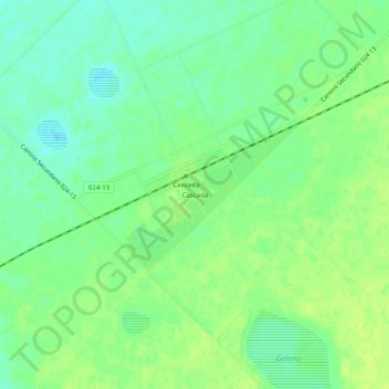 Topografisk kort Cascada, højde, terræn