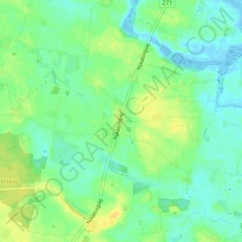 Topografisk kort Maglebrænde, højde, terræn