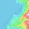 Topografisk kort Kaslik, højde, terræn