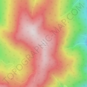 Topografisk kort Hell Roaring, højde, terræn