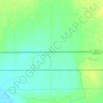 Topografisk kort Ozark, højde, terræn