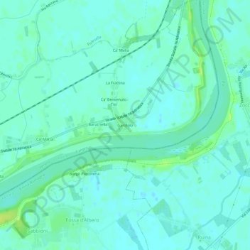 Topografisk kort Garofolo, højde, terræn