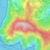 Topografisk kort Monte di Portofino, højde, terræn