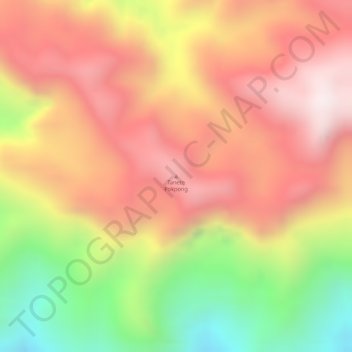 Topografisk kort Tanete Pokpong, højde, terræn