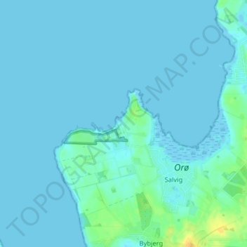 Topografisk kort Nørre Stænge, højde, terræn