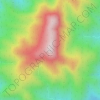 Topografisk kort Gunung Rasam, højde, terræn