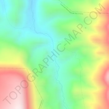 Topografisk kort Inca cueva, højde, terræn